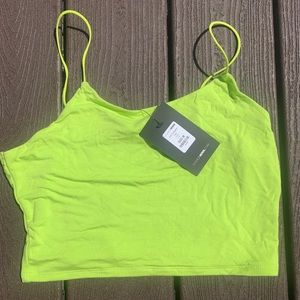 Lime green cropped tank